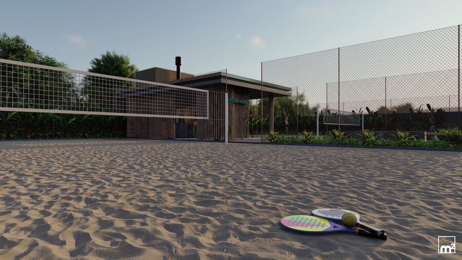 Quadras de areia para beach tennis e vôlei